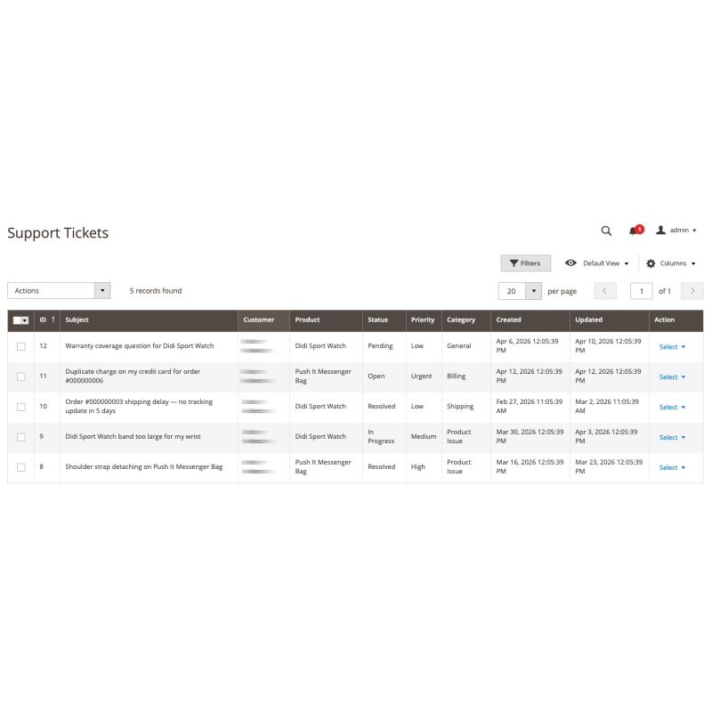 Support Tickets